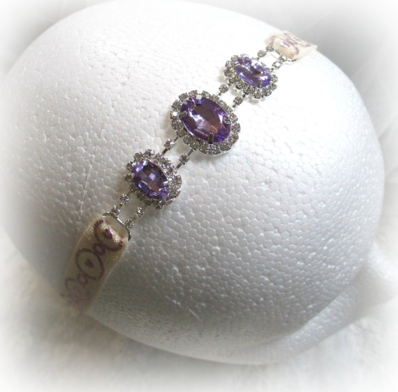 Purple Rhinestone Headband by BOWhemianHairlooms on Etsy