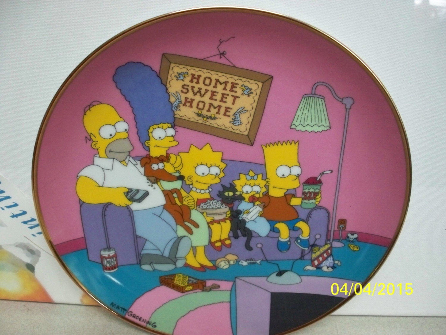 the simpsons collectors plate