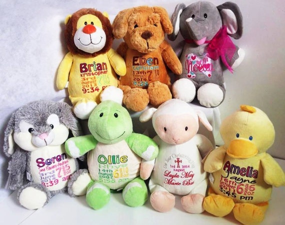 cubbies embroidery stuffed animals