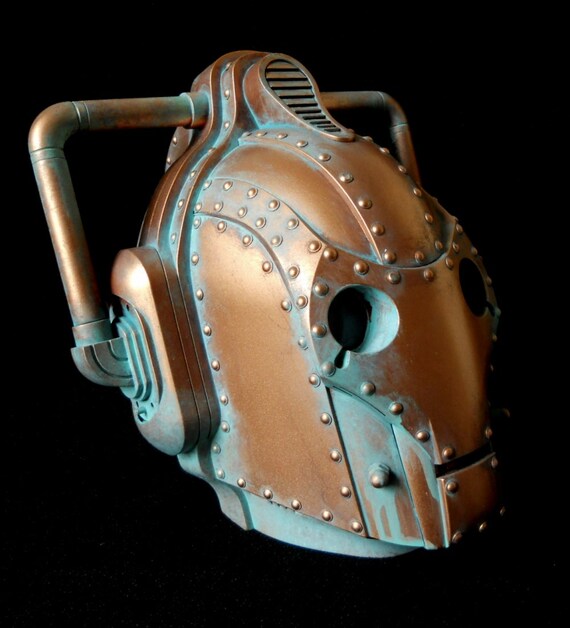 Steampunk Cyberman Helmet Sci-Fi Cosplay Fantasy