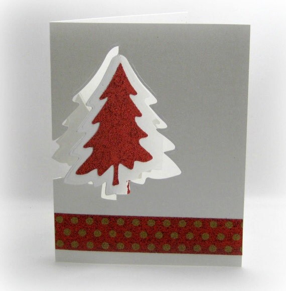 christmas tree pop out card in red and gold christmas tree pop out card in red and gold