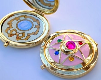 Sailor Moon Crystal Star Compact Brooch Locket Fully Functional CosPlay Doll Prop