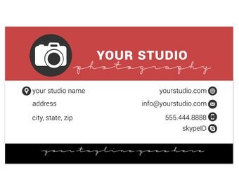 Business Card Photoshop Template 001 for Professional Photographers