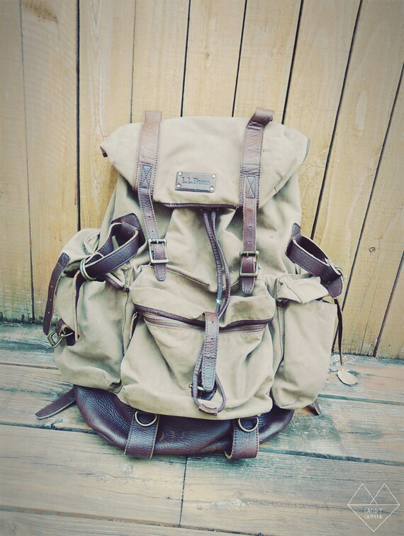 ll bean waxed canvas continental rucksack