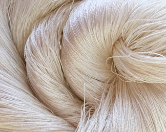 Mulberry Silk Yarn, Spun Silk Yarn, 60/2 Weight Yarn, Machine Embroidery Yarn, Miniature Knitting Weaving Yarn, Crochet Yarn
