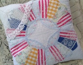 Shabby Chic Vintage Cutter Quilt Pillow