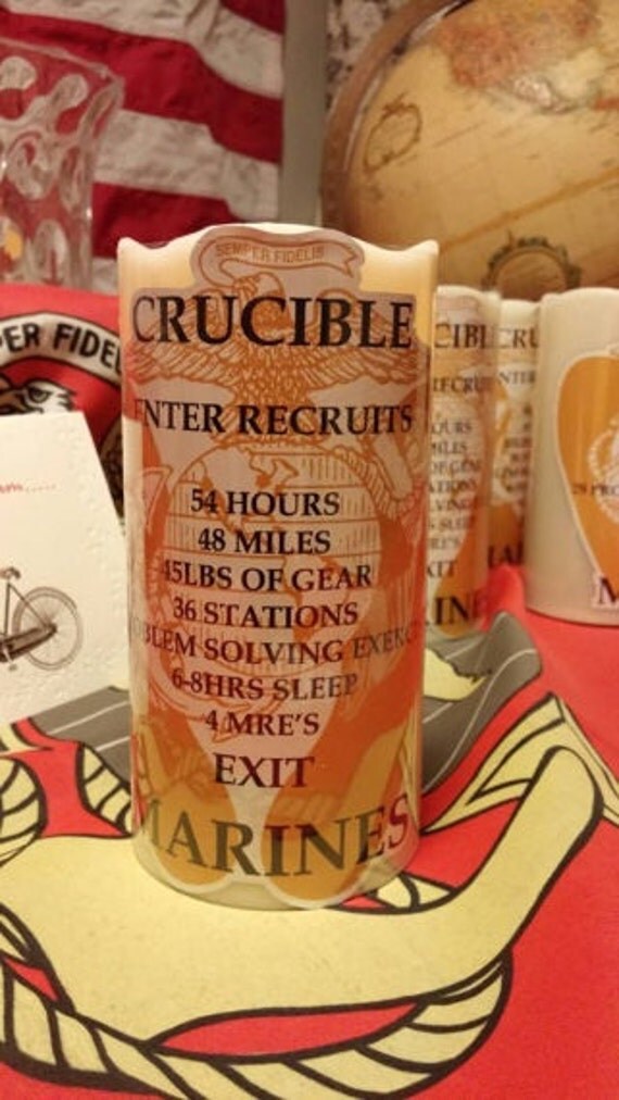 USMC Crucible Candle by RATTACOOLDREAM on Etsy
