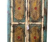 Meditation Yoga Decor Frame Antique Chakra cabinet Doors-Classic indian Home Decor Idea