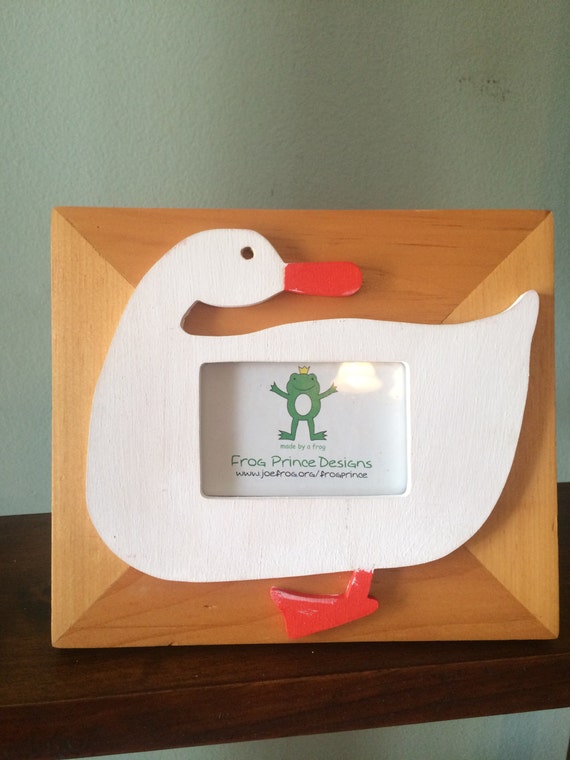 Items similar to Handmade White Duck Frame on Etsy