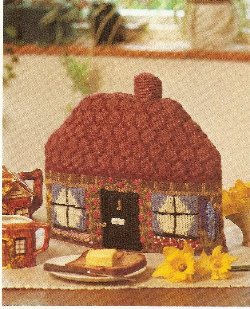 PDF Knitting Pattern Cottage Tea Cosy Vintage DK Instant