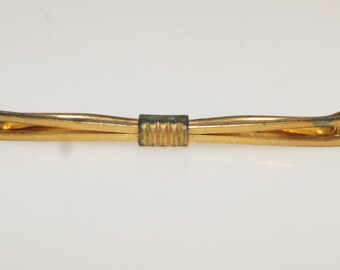 Gold Plate Plated Collar Clip Bar 1 7/8"
