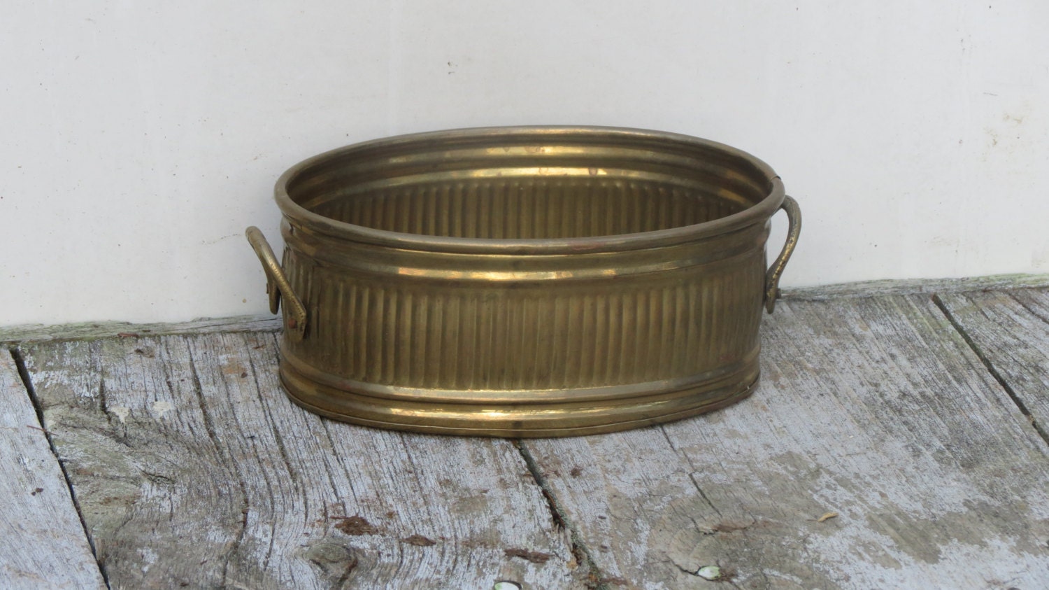 Hosley International Solid Brass Planter Made In India 7951