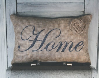 Home Decorative Pillow Decor Pillow Simple Pillow burlap pillow fabric pillow 14x9 accent pillow farmhouse decorcottage decor