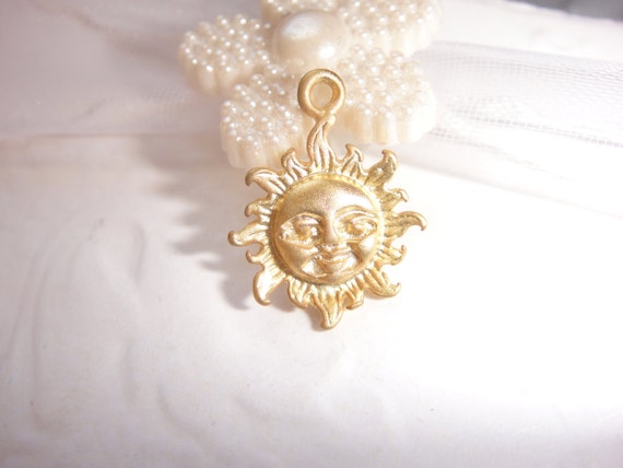 Vermeil 18k gold over 925 sterling silver sun charm gold by usaw