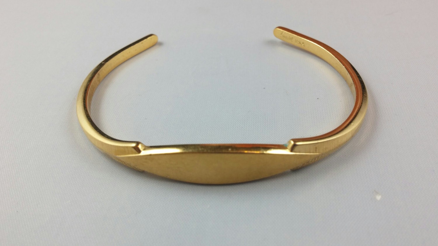 Vintage Speidel U.S.A. Gold Tone Cuff Bracelet