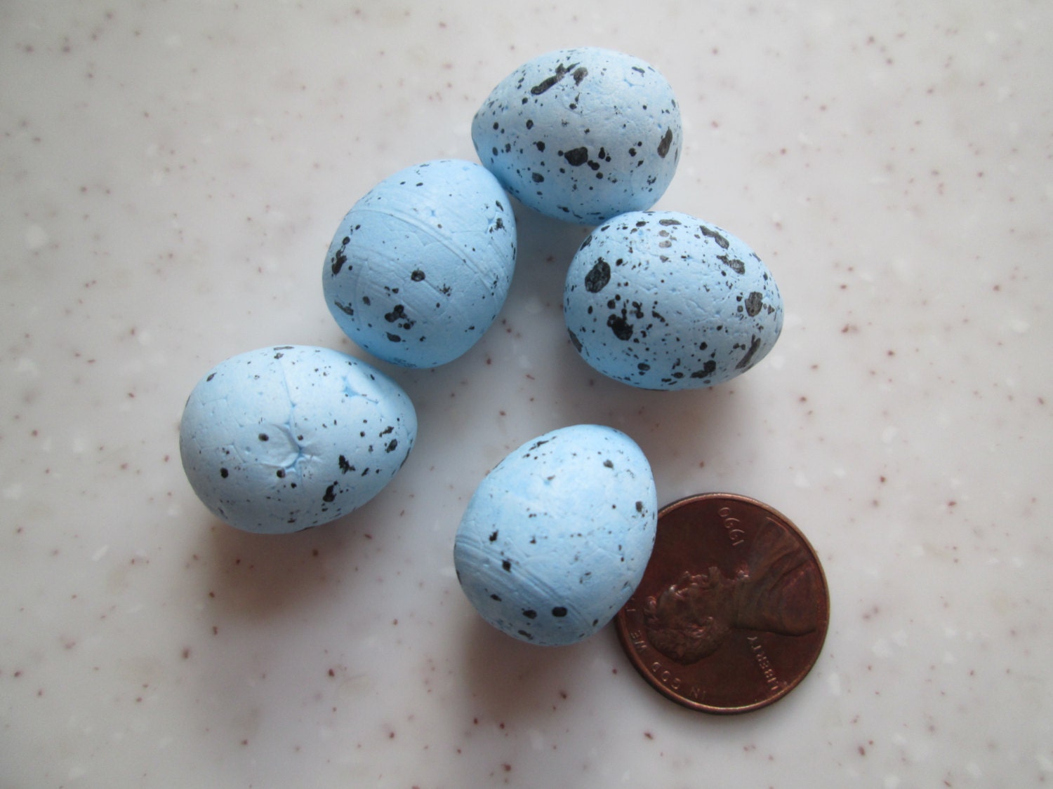 Light Blue Speckled Foam Eggs for Easter and Spring Decor 5