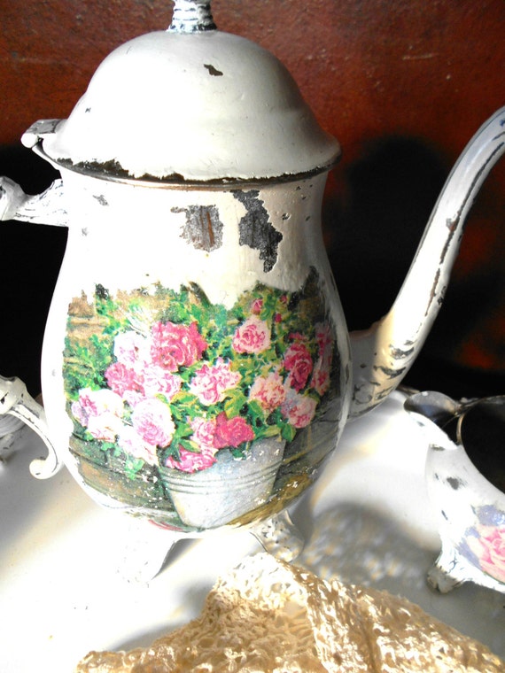 Painted French Country Tea Service