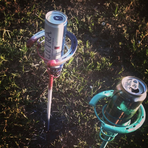 Horseshoe Redneck Beer Holders Drink Holders by KadysKustomKrafts