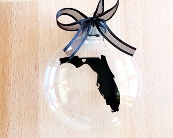 State of Florida Ornament, Custom, Travel, USA