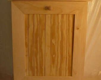 Handcrafted Solid Pine Unfinished Trash Container