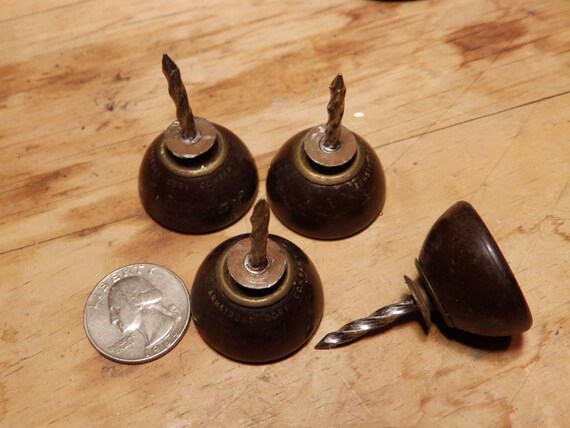 Vintage Bakelite Chair Feet Glide Casters by treasurehuntvermont