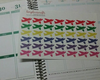 42 Airplane stickers for erin condren life planner, filofax, daytimer plum planner or any planner
