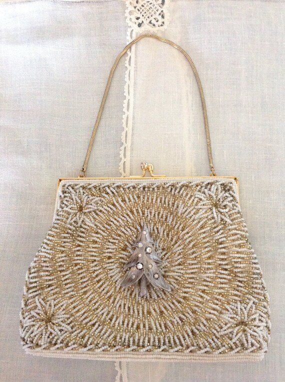 Vintage Evening Bag Clutch, Hand Made in British Hong Kong Vintage Evening Bag Clutch, Hand Made in British Hong Kong