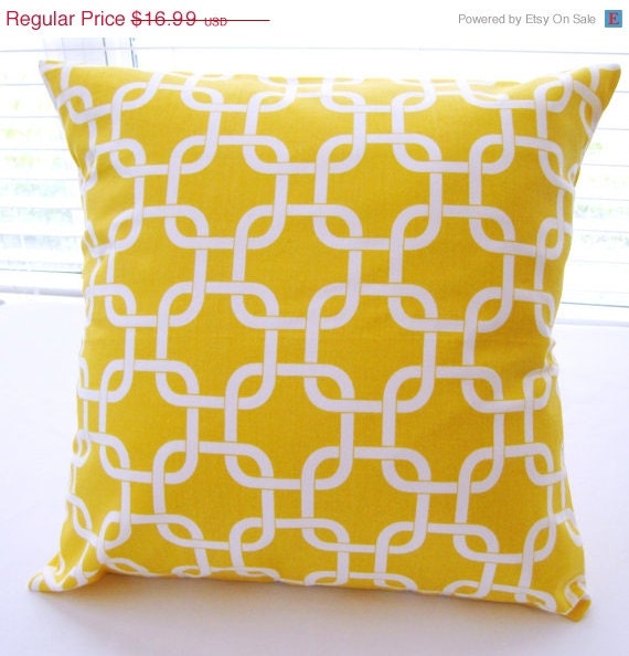 SALE Pillow Yellow Pillow Throw Pillow by on Etsy