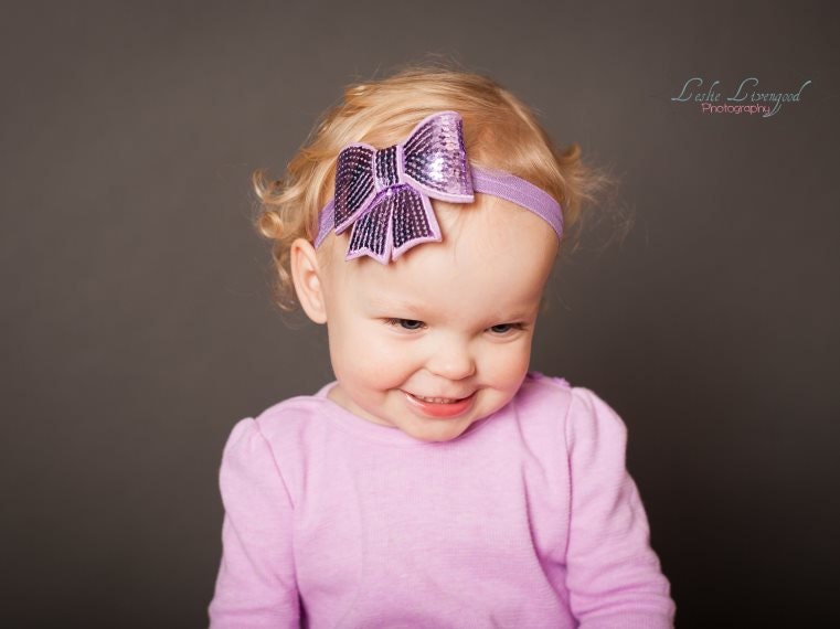 Lavender Headband Lavender Bow Headband Sequin Bow