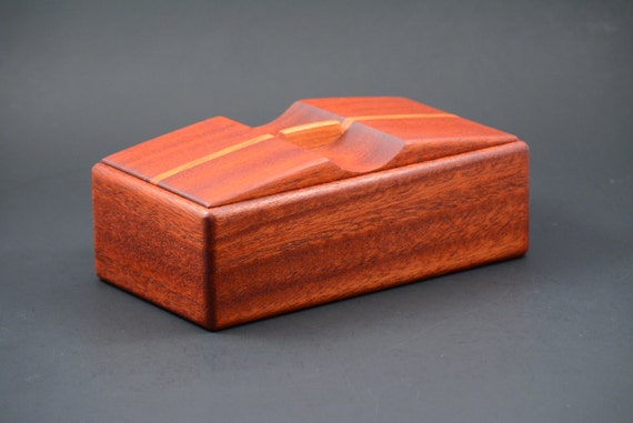 Wood box made from African Mahogany with by FineWoodenCreations