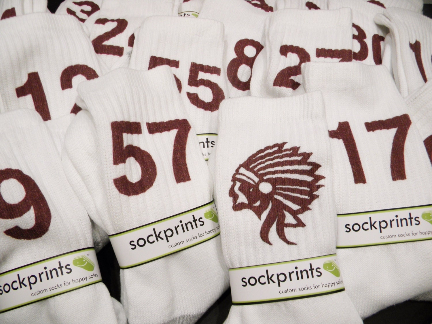 Custom Printed Personalized Team Socks Football Basketball