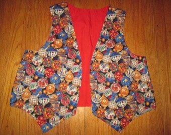 A Billion n ONE vintage Ornamenets UgLy ChRisTMas Vest Sweater sz medium womens mens small Party Holiday