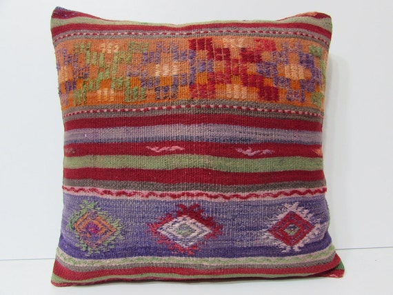 24x24 purple kilim pillow 24x24 large by DECOLICKILIMPILLOWS