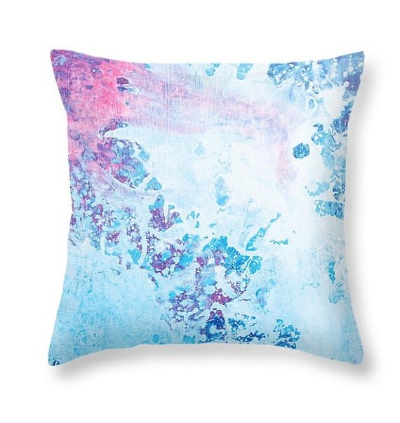 Items similar to Abstract watercolor Throw Pillow Cover 16"x16" on Etsy