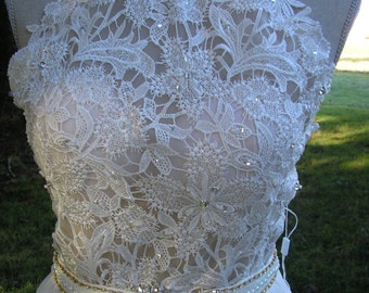 Wedding Gown Elegant Bridal Gown Beach Wedding by ModestlySweet