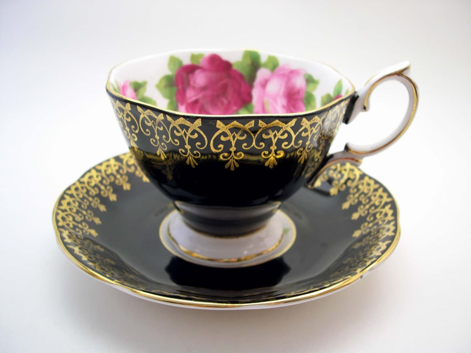 Antique Royal Albert Tea Cup And Saucer Old English Rose