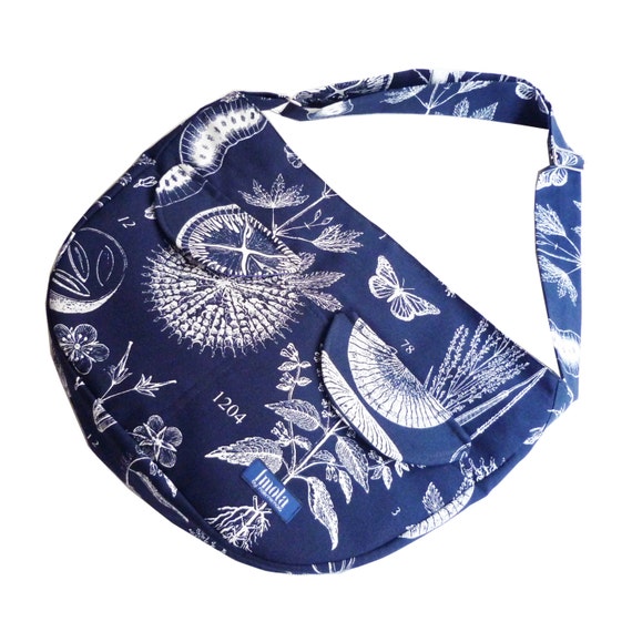 Crossbody bag bike messenger bag blue white by imolabynoemiimola