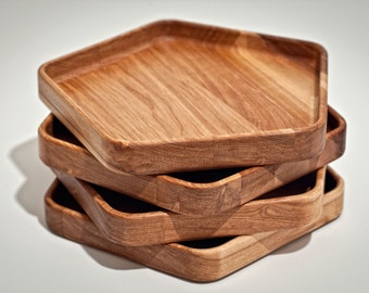 Pentagon Wooden Tray