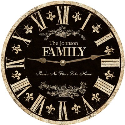 family clock personalized family clock family clock personalized family clock