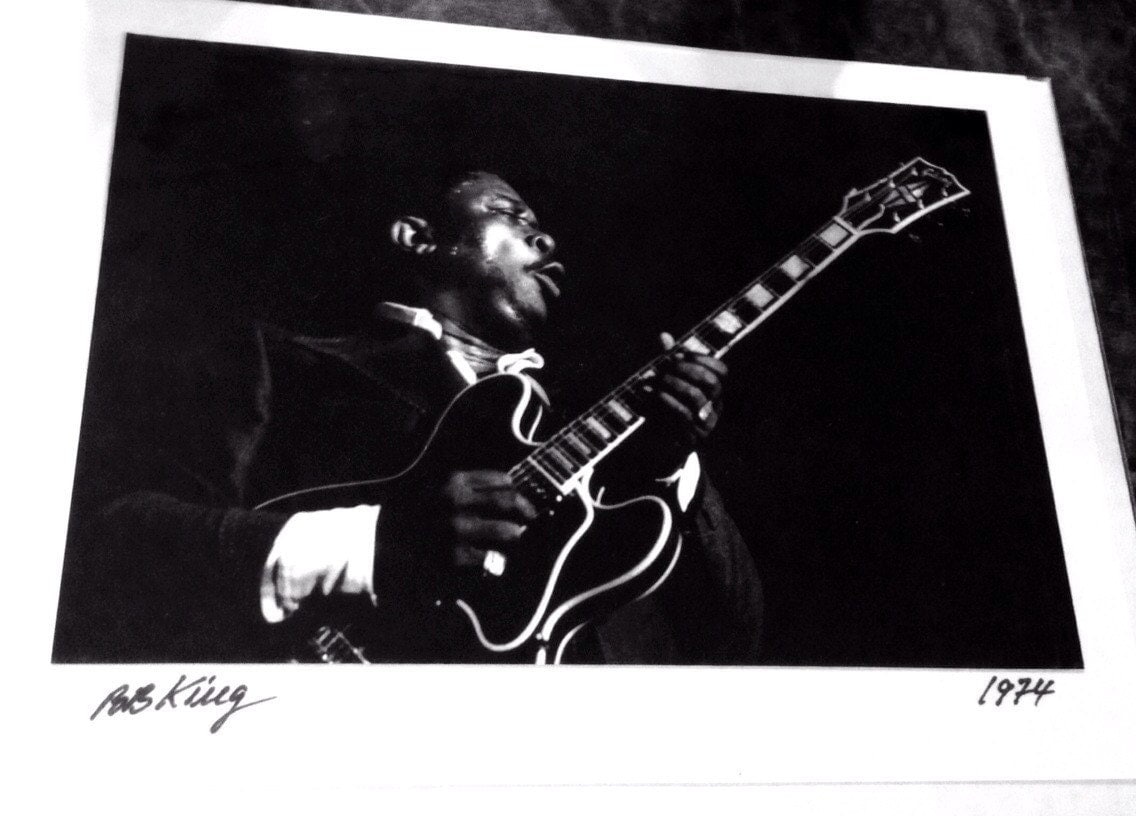 Original BB King Photo Hand Signed By Artist By BoomerangInc