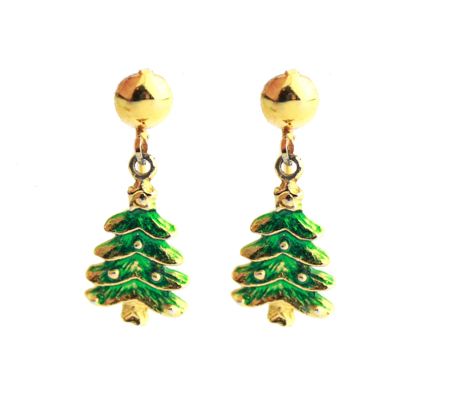 christmas tree dangle earrings vintage by jellevintage on christmas tree dangle earrings vintage by jellevintage on