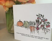 Vegetable garden card