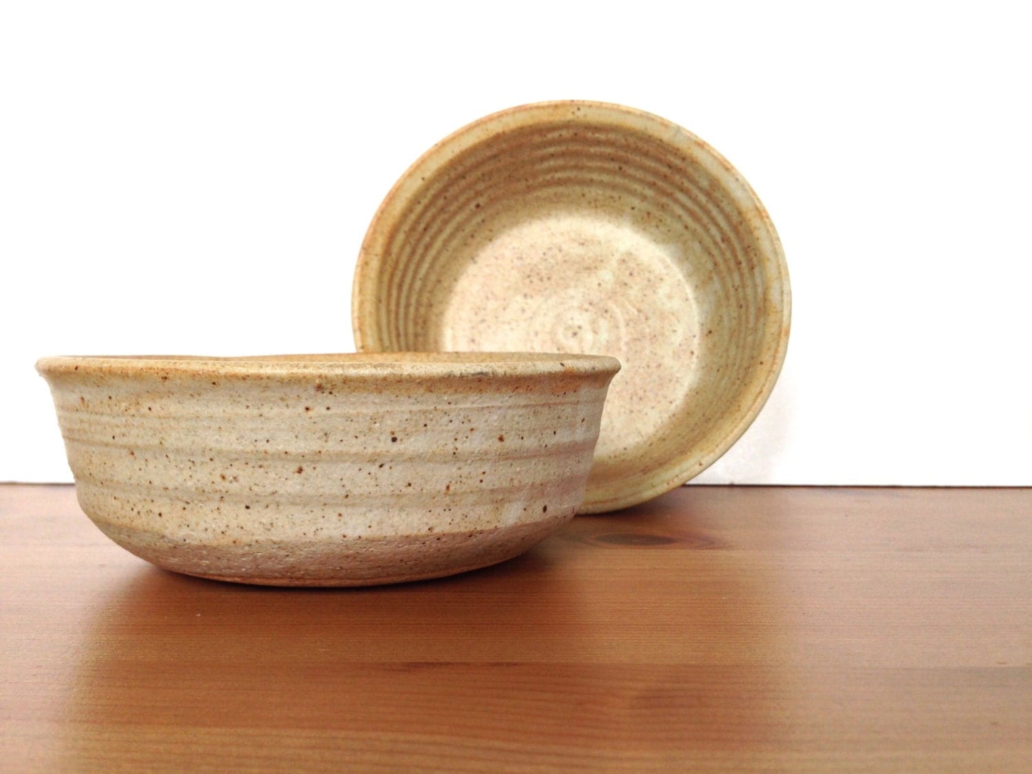 Vintage hand thrown bowl pottery stoneware unique by Acrossthegap