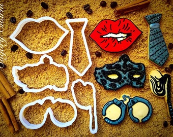 Fifty 50 shades of grey cookie cutters set