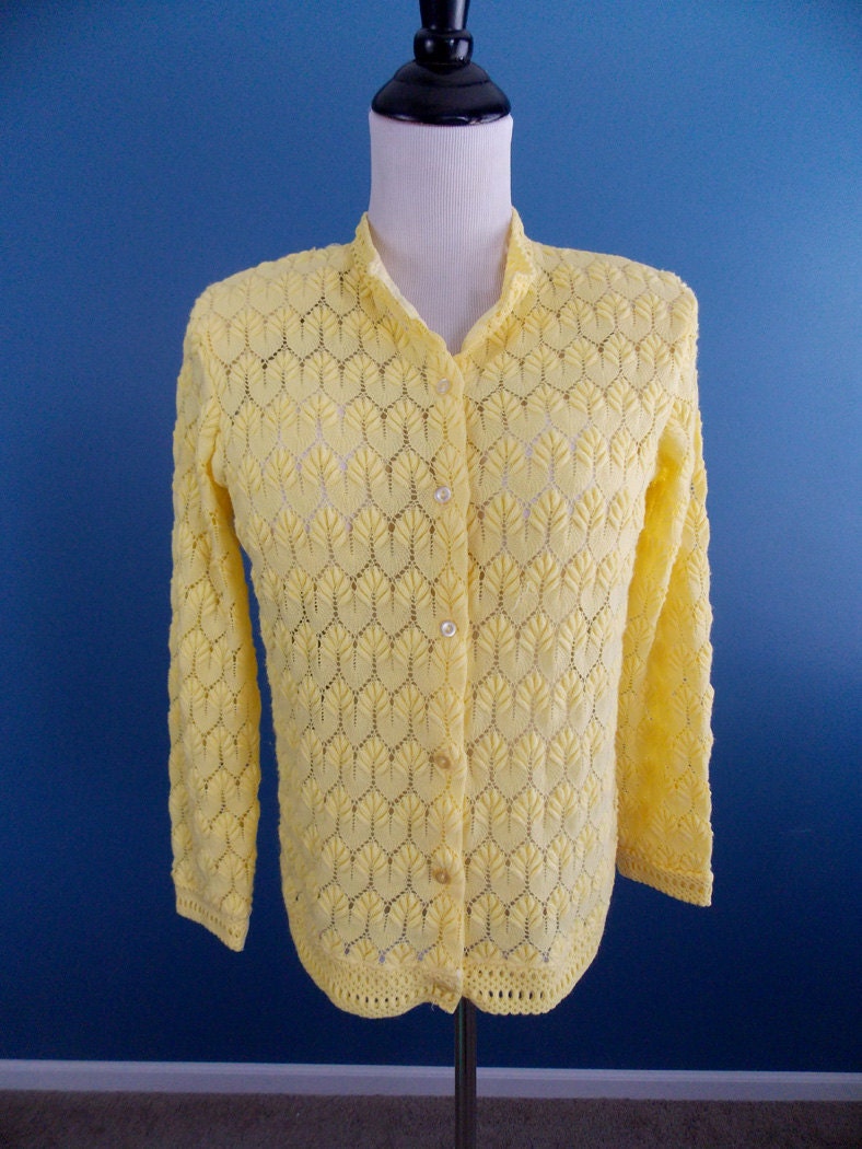 yellow long sleeve cardigan