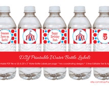 Artículos únicos para circus water labels | Etsy