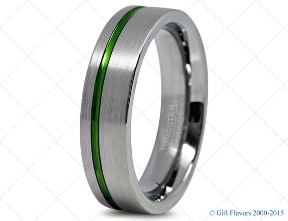 Mens Wedding Band Brushed Green Tungsten Carbide Unique Mens Wedding ... Mens Wedding Band Brushed Green Tungsten Carbide Unique Mens Wedding ...