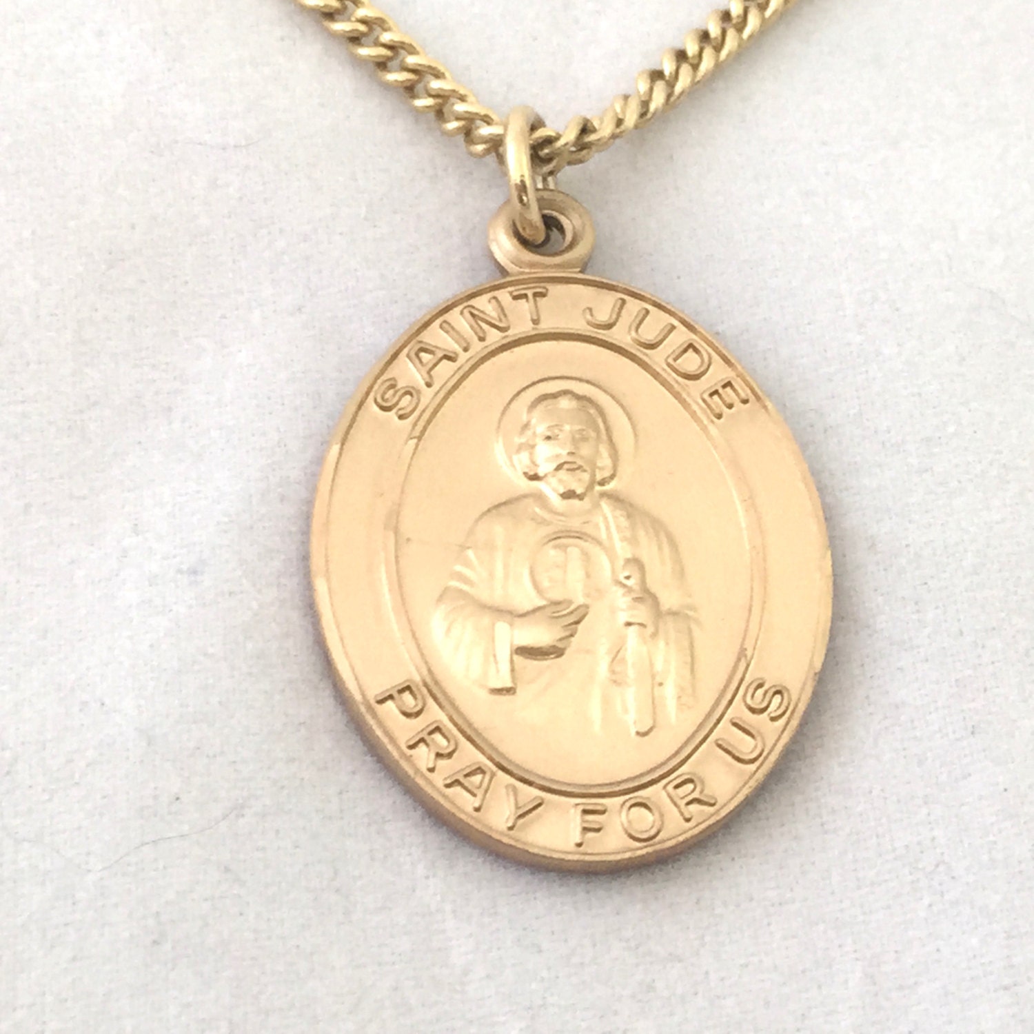 Saint Jude Medallion Necklace St. Jude Pray by TexasGalTreasures