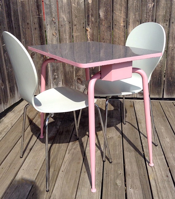 MidCentury Refurbished Grey Boomerang Formica by HUEisit on Etsy