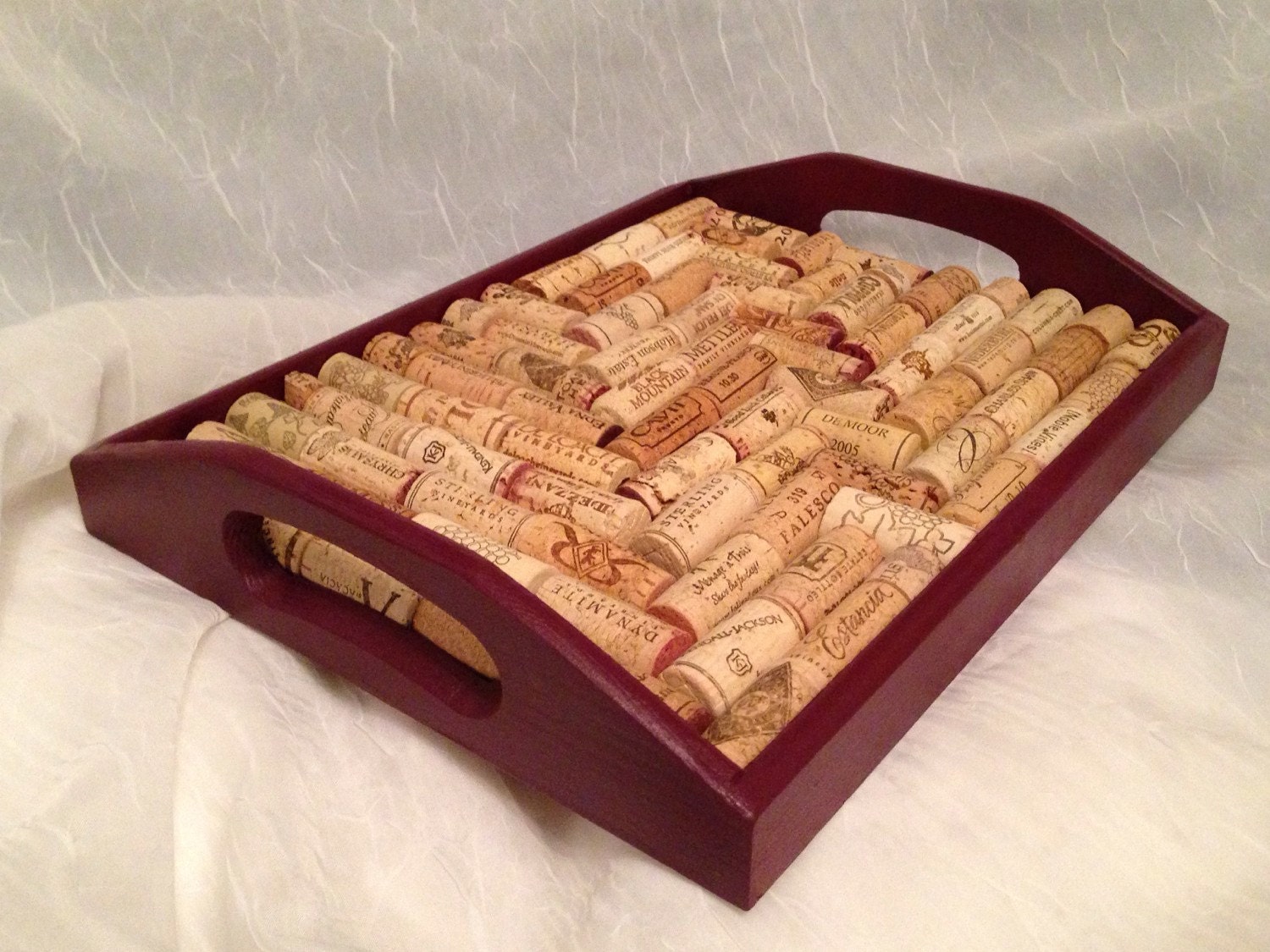 Wine Cork Serving Tray by CreativeChameleon on Etsy